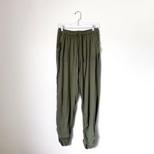 Olive/Army Green Joggers | Francesca's Blue Rain